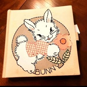 Two's Company Baby's Rabbit Keepsake/Photo Album Book